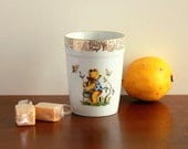 Vintage handleless cup for children - Little Bear - Porcelain, France