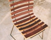Cask side chair, handcrafted rocking chair, rustic modern