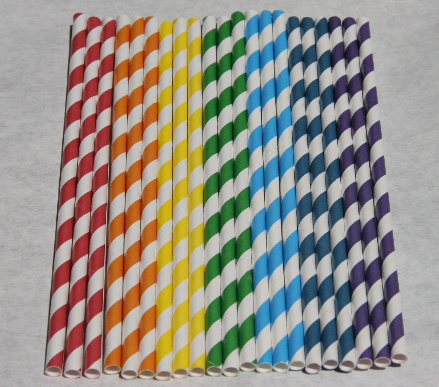 Rainbow Paper Straws, 100 Pack, 7 Color Mix Il_170x135