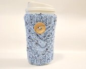 Knitted Cable Travel Mug Cozy