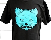 Mr. MustacheCat Unisex Shirt Black