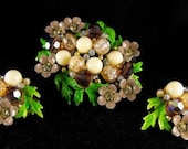 Selini Demi Parure Brooch Earrings Set Spring Sale 55.00 obo