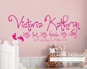 Vinyl Wall Decal - Childs Name Personalized, Little Feet, Little Hands, Little Baby, Dave Matthews Band, So Much to Say  lyrics
