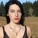 Bone Mummy Necklace--Sterling Silver, Garnet, Wood, & Bone