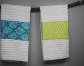 2 dish towels, hand towels, pretty towels