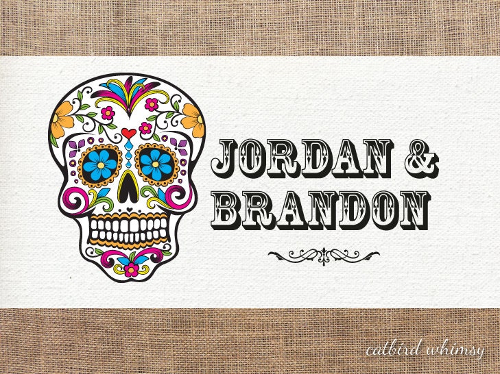 Premade logo and watermark for Day of the Dead (Dia de los Muertos) wedding