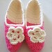 Adult Wool Crochet Slippers, Thick, Simply slippers, Women slippers house shoes.