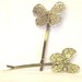 Silver Filigree Butterfly Bobby Pin Set
