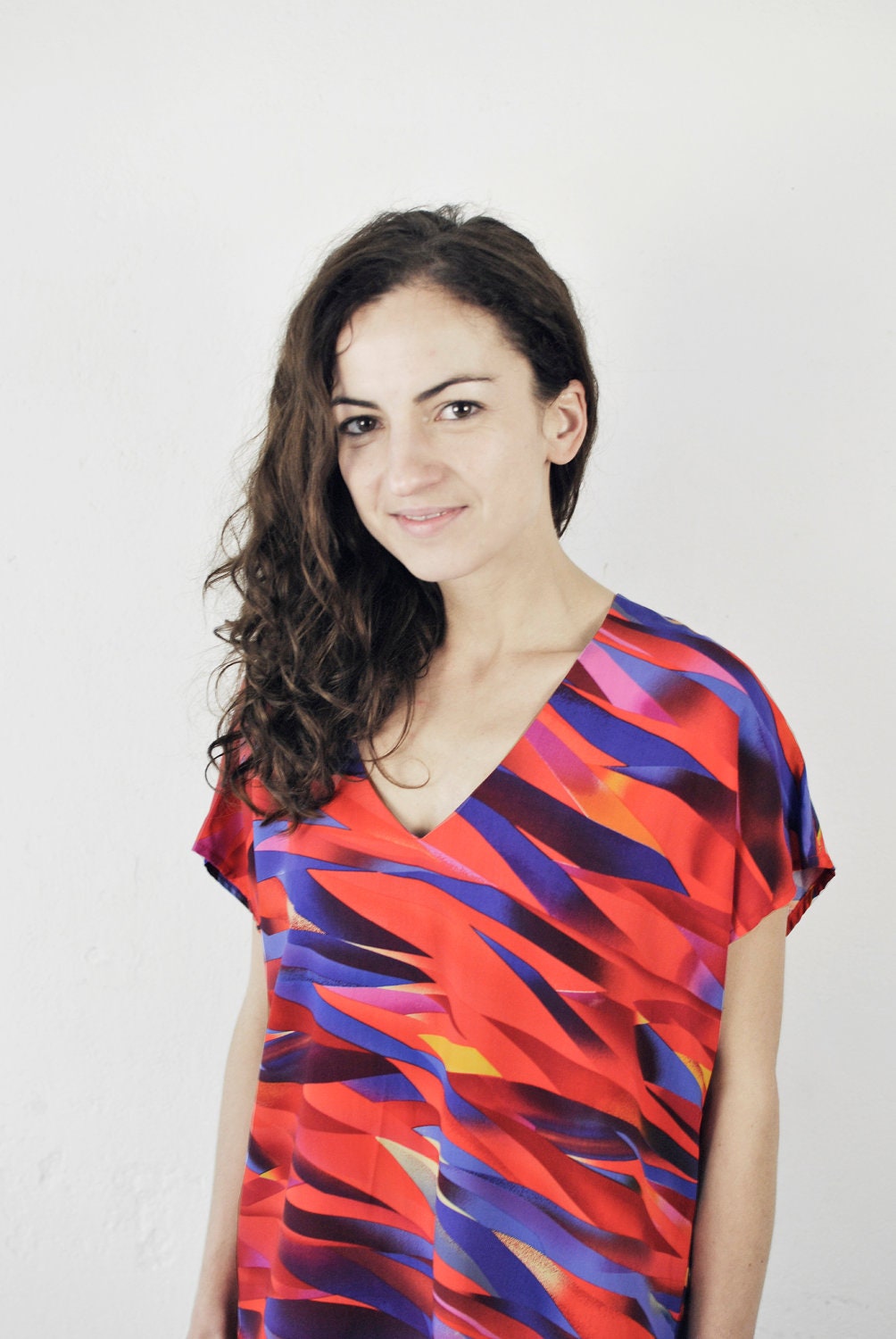fashion, top, viscose shirt, pattern, colorful, sleeveless, oversized