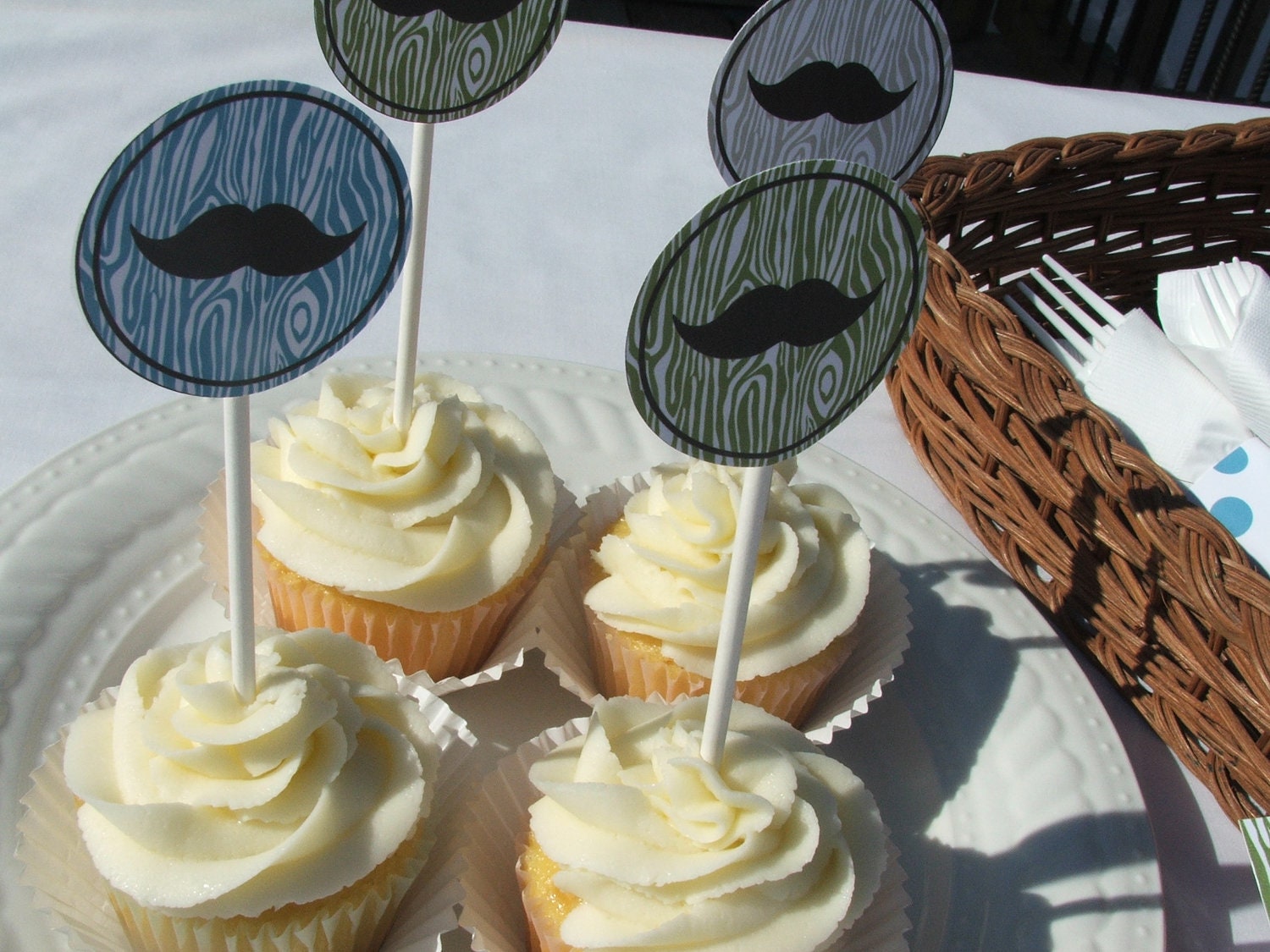 Mustache Baby Shower Decoration Package  Printable Baby Boy-instant download