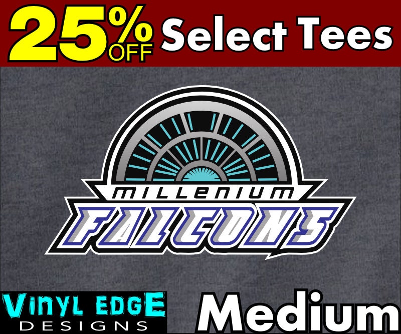 SALE Star Wars Millenium Falcons 100% Cotton Medium T-shirt