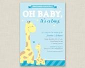 Giraffe Baby Shower Invitation / Printable Baby Shower Invitation / Giraffe Invitation