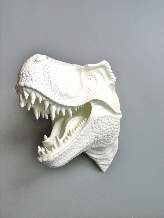RESERVED 4 DEBORA R Faux Taxidermy T Rex Dinosaur Head Wall Mount: Toby the T Rex