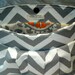 Gray Chevron Clutch
