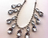 ROYALTY Teardrop Necklace & Earrings - Great Sparkly Statement Pieces to add to your wardrobe - Long necklace