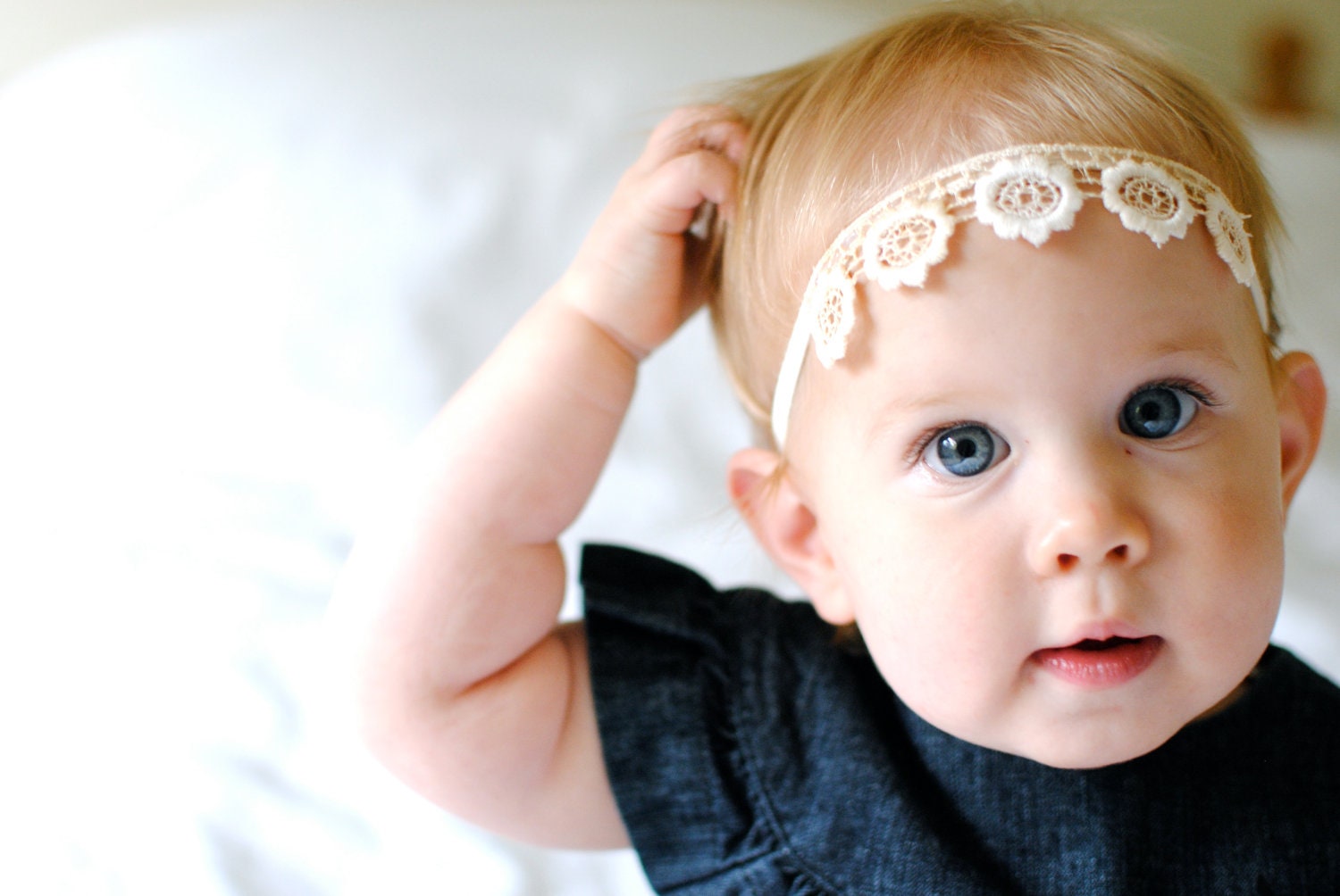 Antique Lace Baby Headband