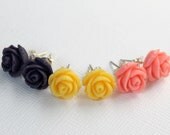 Choose 3 Pairs--Resin Flower Earrings