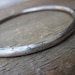 Chunky Silver bangle- Organic, distressed, wabi sabi, solid sterling silver bracelet, medium size