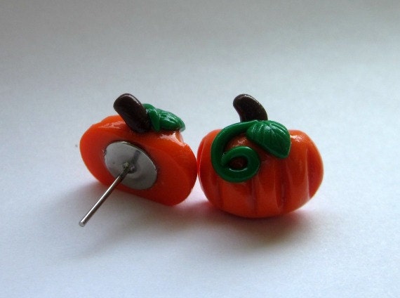 Pumpkin Stud Earrings