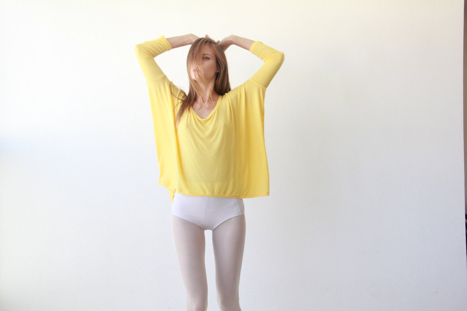 Oversize Yellow Shirt , Women Shirt