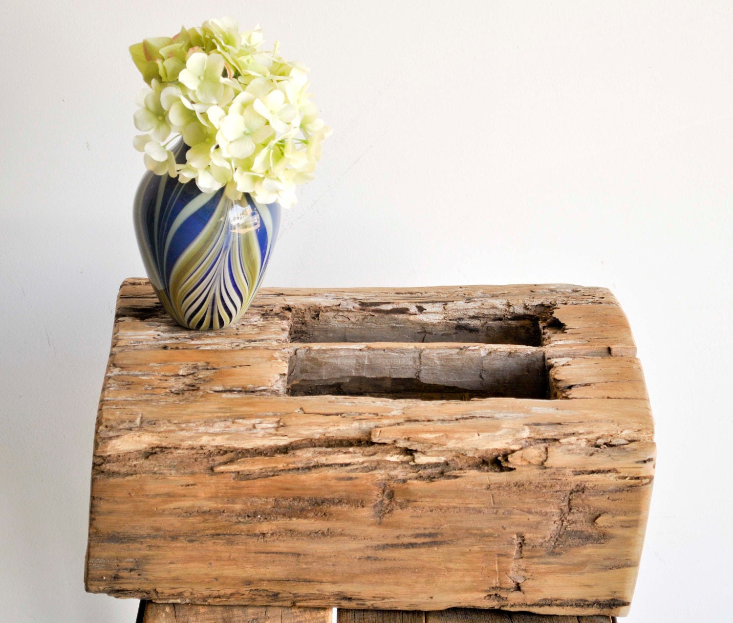 Large Reclaimed Barn Beam Candle Holder