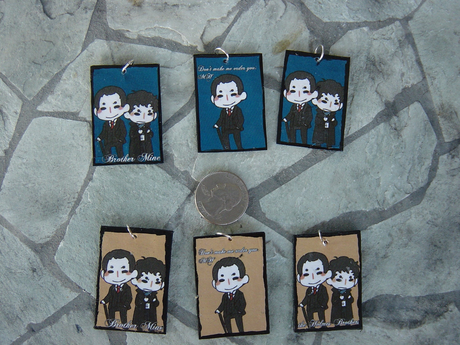 BBC Sherlock Chibi Pendants (a partnership between Callie and Near-Future Design)