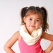 Infinity Scarf for Girls Ivory with Silver Sparkles