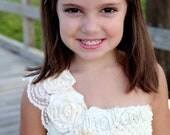 Elegant Ivory flower girl tutu dress, Flower girl dress, tutu dresses, headband, Ivory Wedding