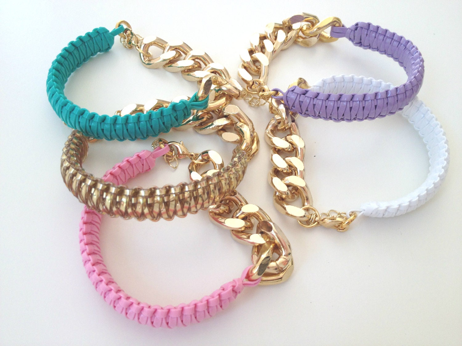 ON SALE: Arm Candy - Gold chunky chain with cobra Bracelet - 24k gold plated