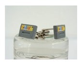 Japanese Super Nintendo Cartridge Cufflinks - Gundam, Dragon Quest, YuYu Hakusho SNES