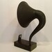 The Curved Magnavox Acoustic  iPhone Speaker Dock Utilizing a Vintage Antique   Gramophone Phonograph Horn -CUSTOM - MADE to ORDER-