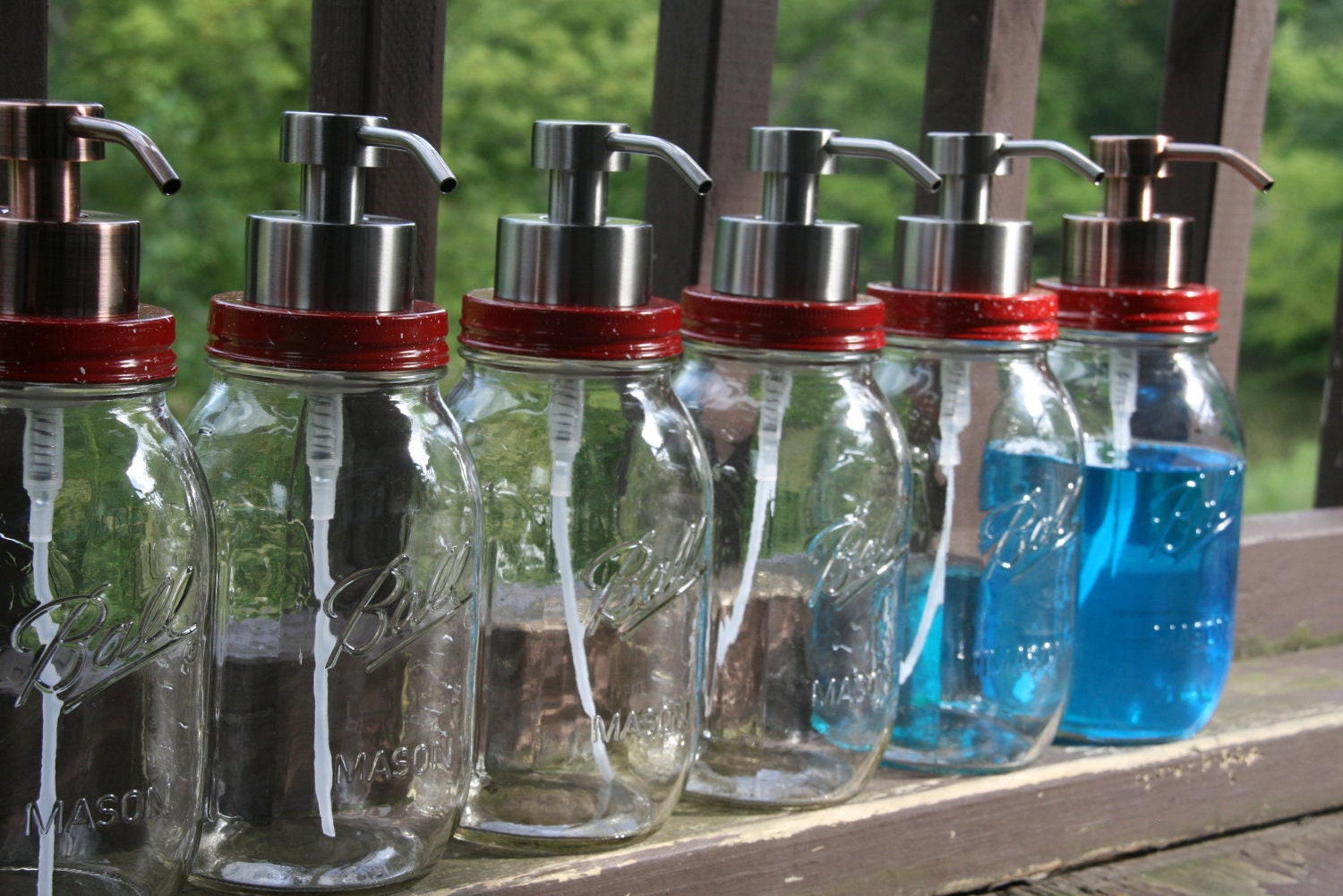 Mason Jar Soap Dispenser with Jumbo Stainless Foaming Soap Pump - Quart Jar Lotion Bottle - Ball Perfect Mason