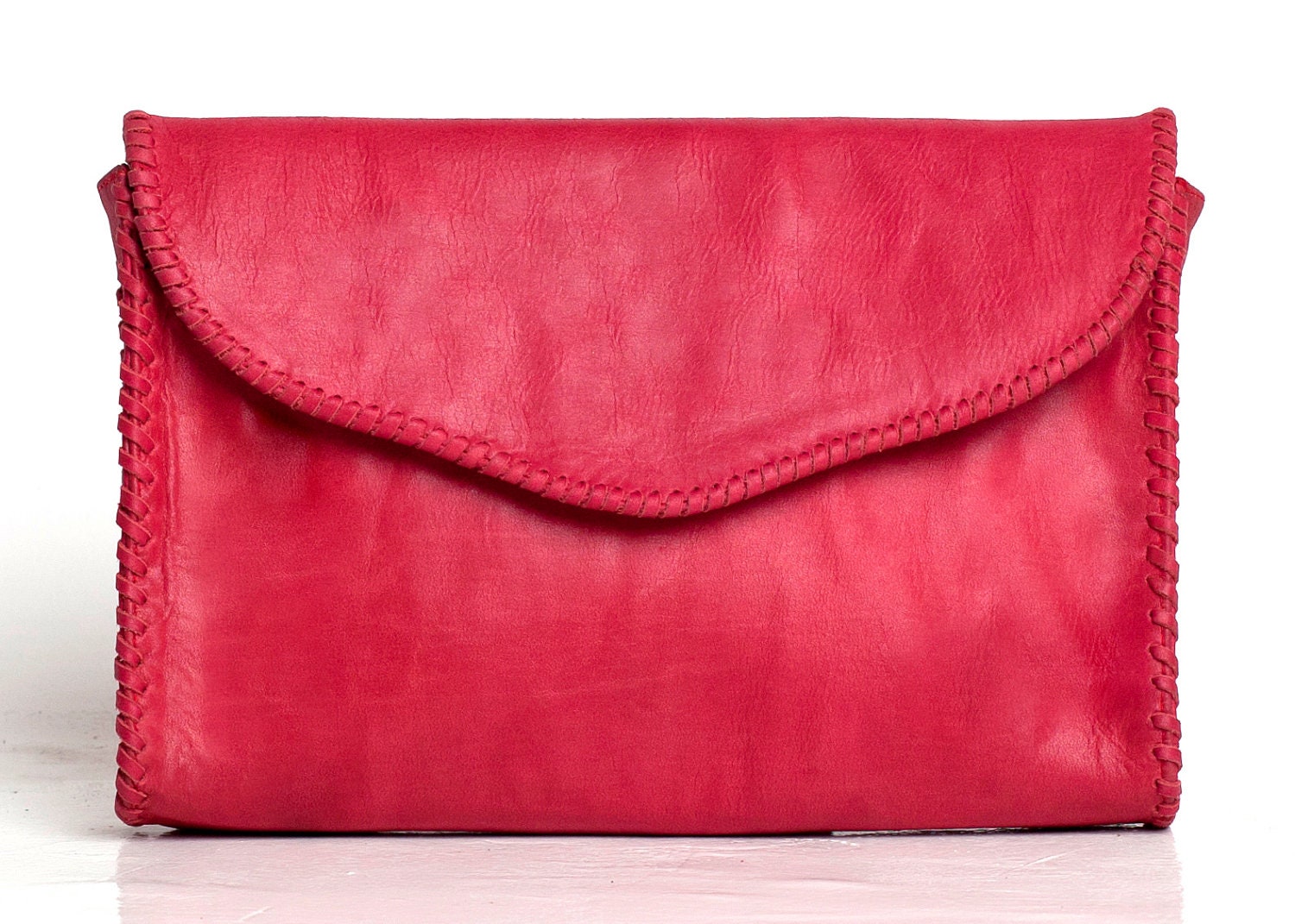 DEL MAR. Leather crossbody clutch. leather clutch. Oversized leather clutch.