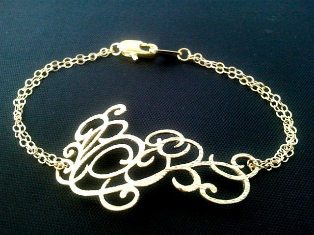Queen of Rose Gold Bracelet -Bangle,Friendship,bridesmaid gifts,Wedding jewelry -14K Gold Filled double chain - Silver or Gold