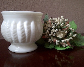 Randall Milk Glass Urn Planter