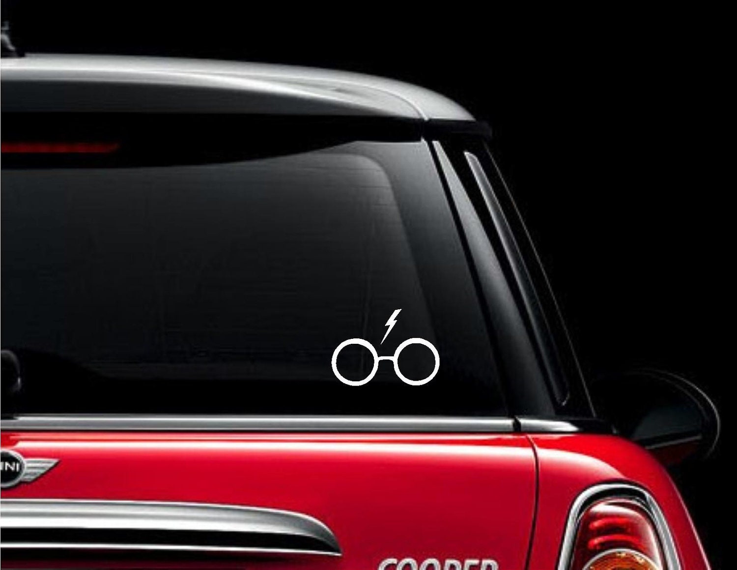 Glasses w/ Scar Decal / Vinyl Sticker for Car Windows or Laptop - Harry Potter Inspired