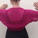 Crochet Shrug Bolero in Cranberry