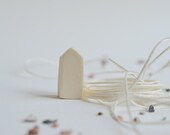 Little House Necklace - Pure Off White -Abstract Modern Porcelain