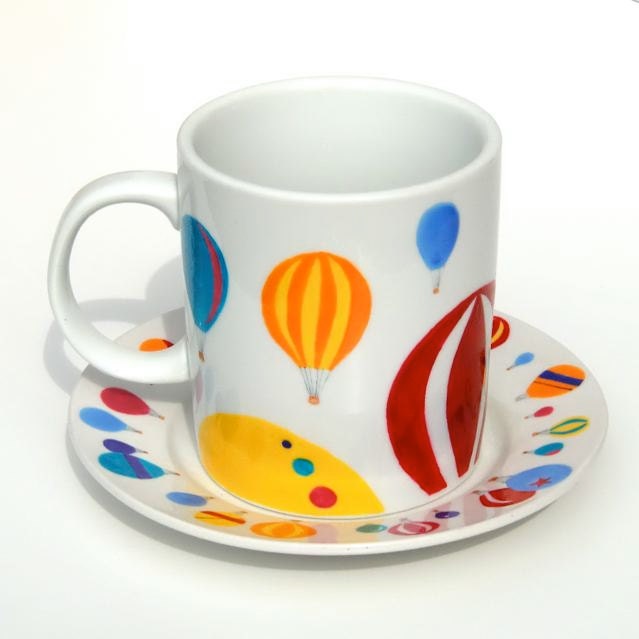 Hot Air Balloon Mug And Plate Set
