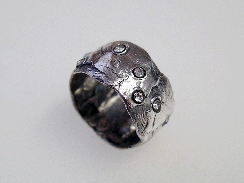Stellar Blanc Swarovski Crystal Ring Sterling Silver