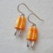 Orange Popsicle / Creamsicle dangle earrings - Summer earrings - Back to School novelty earrings - food jewelry