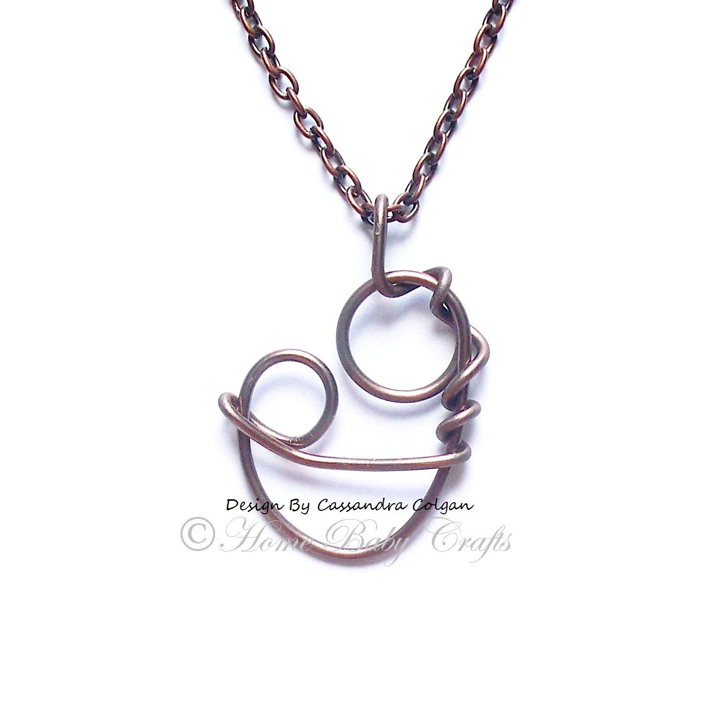 Abstract Mother and Child Birthstone Necklace- Gift for Mom, Mother's Day, Blessing Way