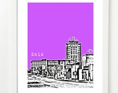 Enid Oklahoma State Art Print - Skyline Poster - 8x10 / Digital Print
