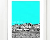 Las Cruces New Mexico Poster - City Skyline Art Print - 8x10