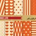 INSTANT DOWNLOAD Digital Paper Pack RETRO Orange Love Scrapbooking Printable Backgrounds 8.5 x 11 / A4