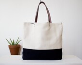 Tote bag, cotton and wool