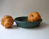 Rustic Serving Bowl / Fruit Bowl / Baking Form in Turquoise and a Touch of Blue