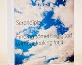 Photo Transfer Wood Block - NZ Sky, Ohope Beach - 6x6