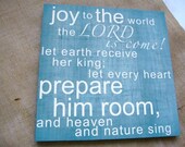 Joy to the World, 12x12, Stand Out Print- blue