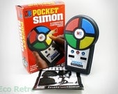 Pocket Simon Vintage 1980's Handheld Game with box & instructions by MB Games